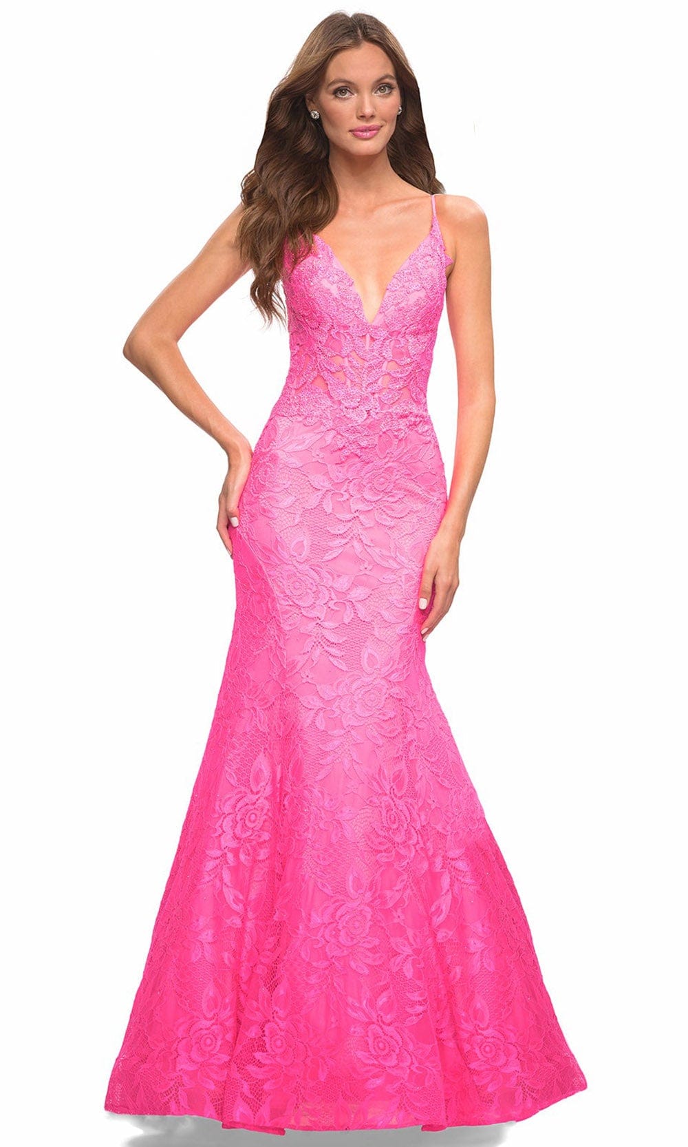 Image of La Femme 30663 - Lace Mermaid Gown