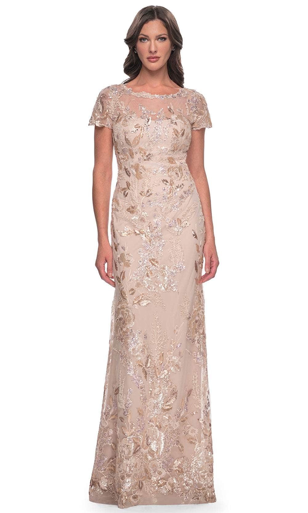 Image of La Femme 30841 - Fitted Sequin Formal Dress