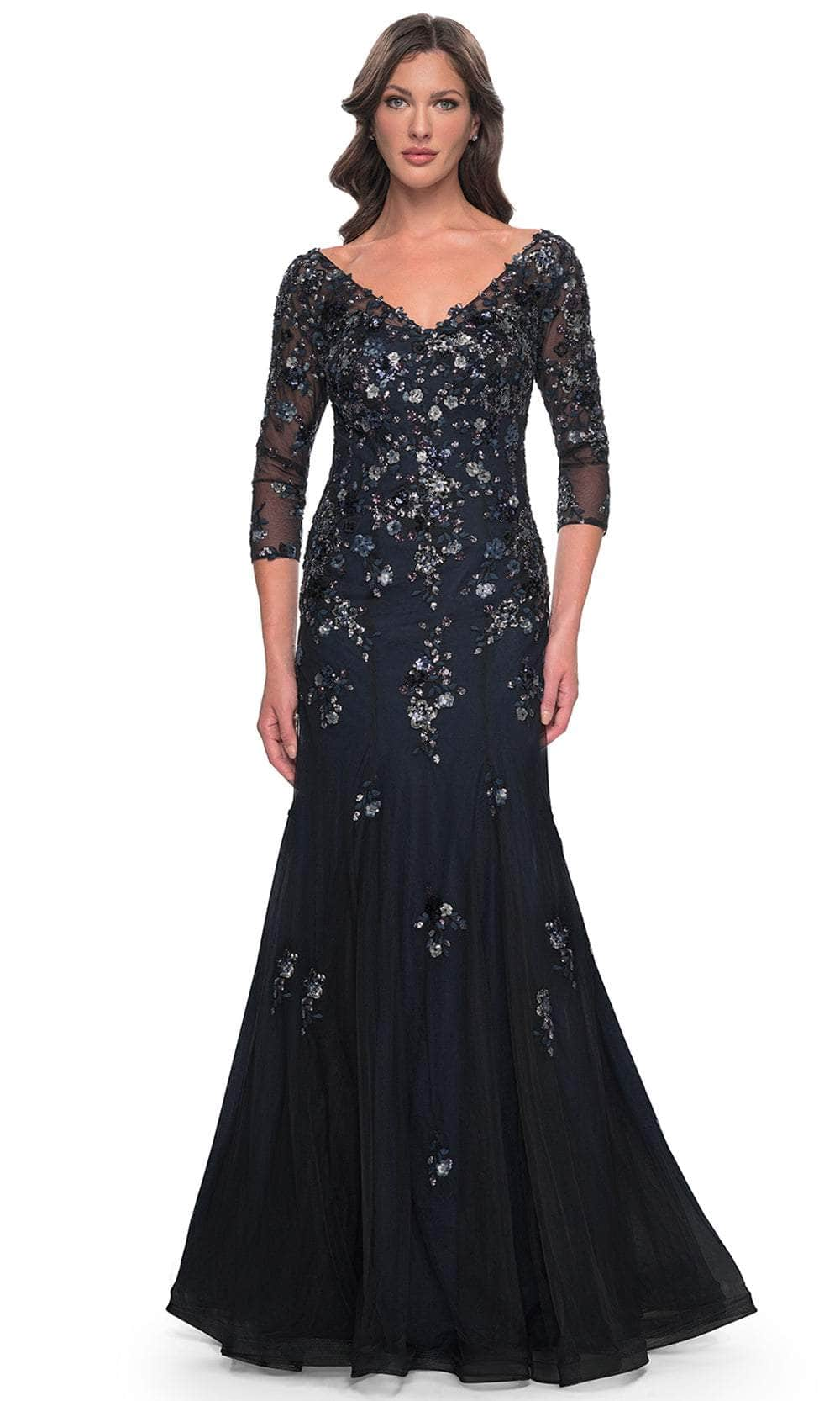 Image of La Femme 30860 - Lace Applique Mermaid Prom Gown