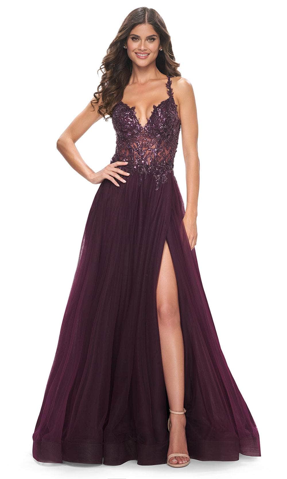 Image of La Femme 31471 - Beaded Lace Prom Dress