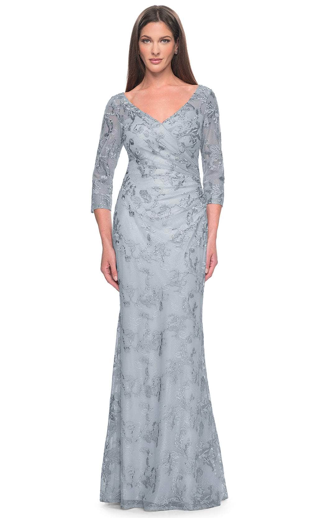 Image of La Femme 31684 - Pastel Lace Evening Dress