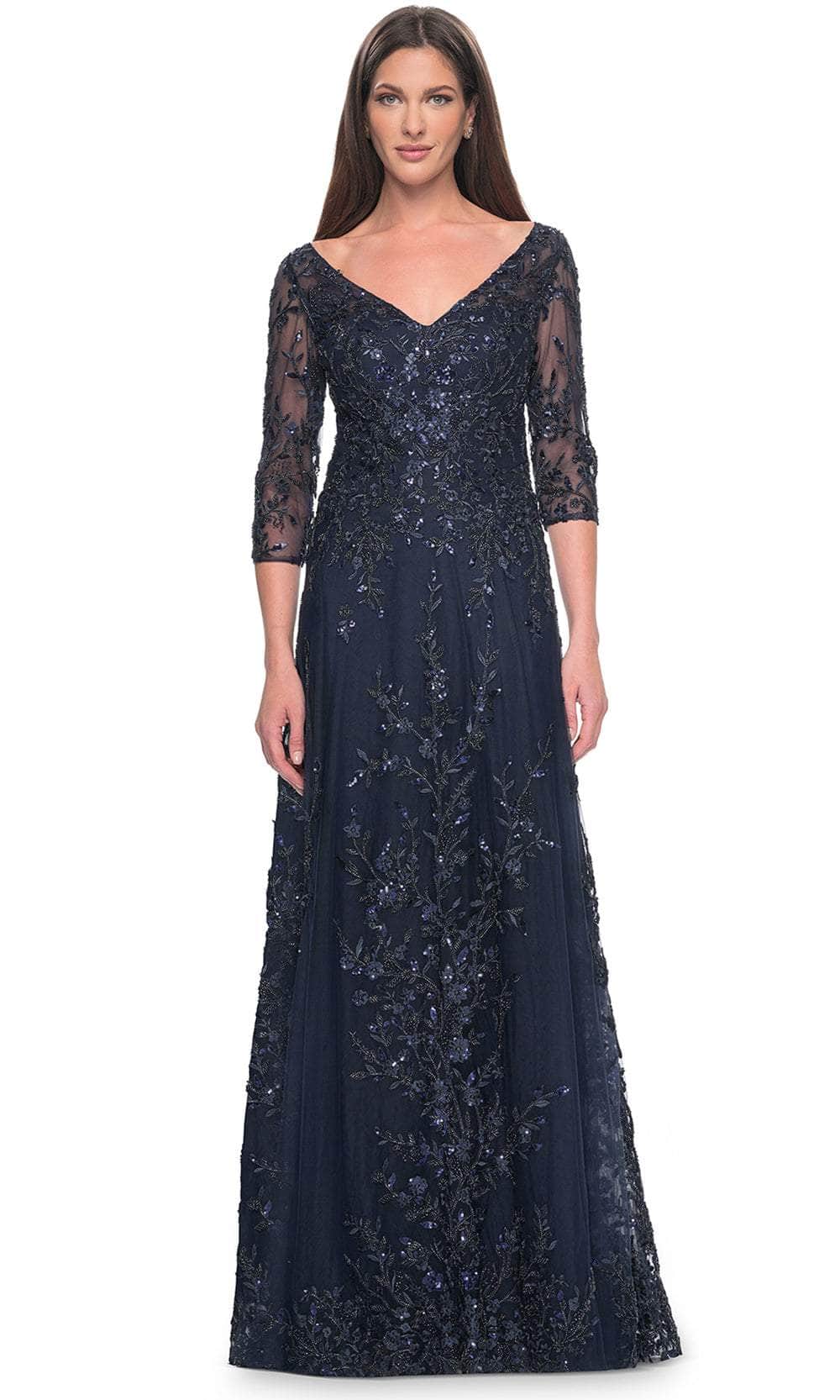 Image of La Femme 31719 - Lace Sequin Formal Dress