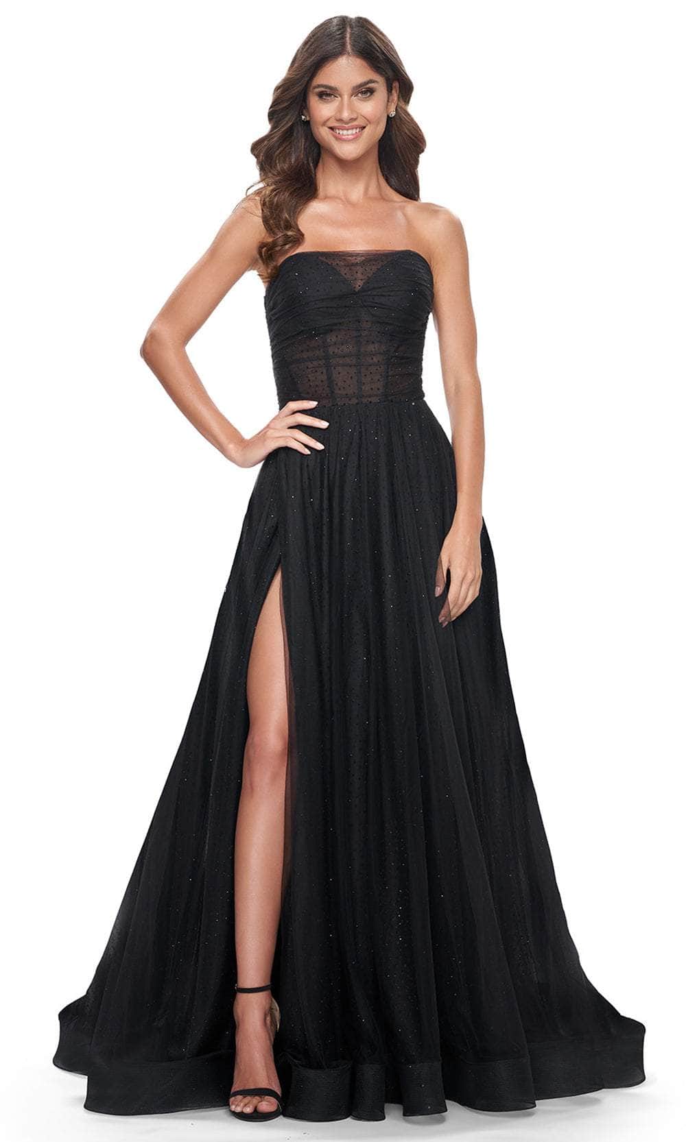 Image of La Femme 32029 - Strapless A-Line Prom Gown