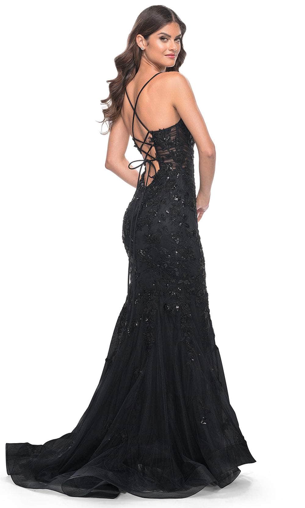 Image of La Femme 32033 - Beaded Appliqued Mermaid Prom Dress