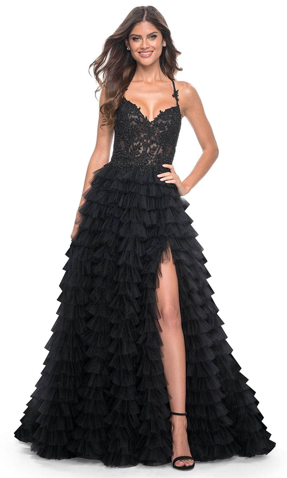 Image of La Femme 32128 - Ruffle Tiered Prom Dress