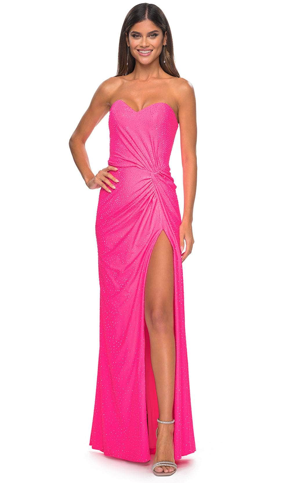 Image of La Femme 32175 - Strapless Rhinestone Ornate Prom Gown