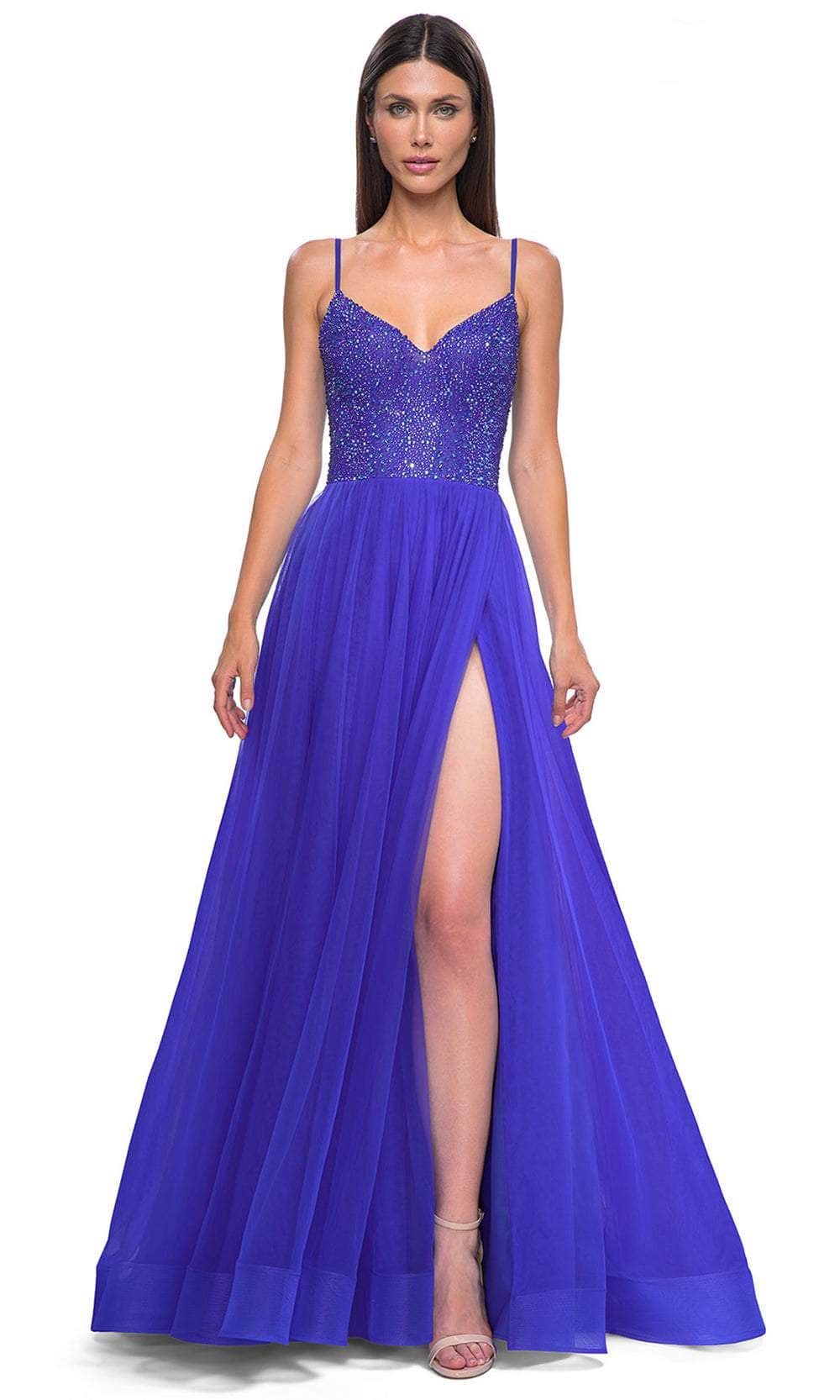 Image of La Femme 32668 - Rhinestone Embellished A-Line Prom Gown