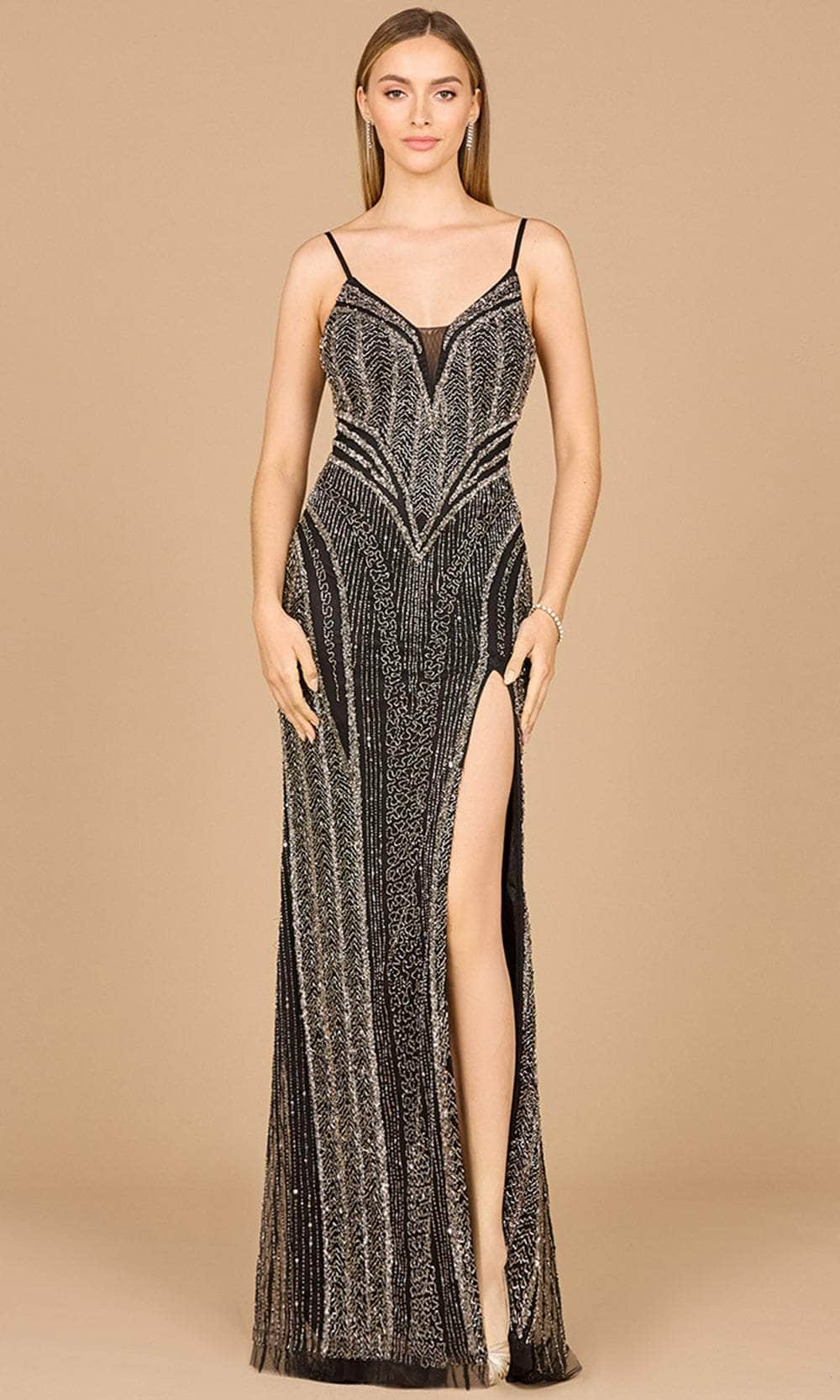 Image of Lara Dresses 29003 - Embellished Evening Gown with Slit