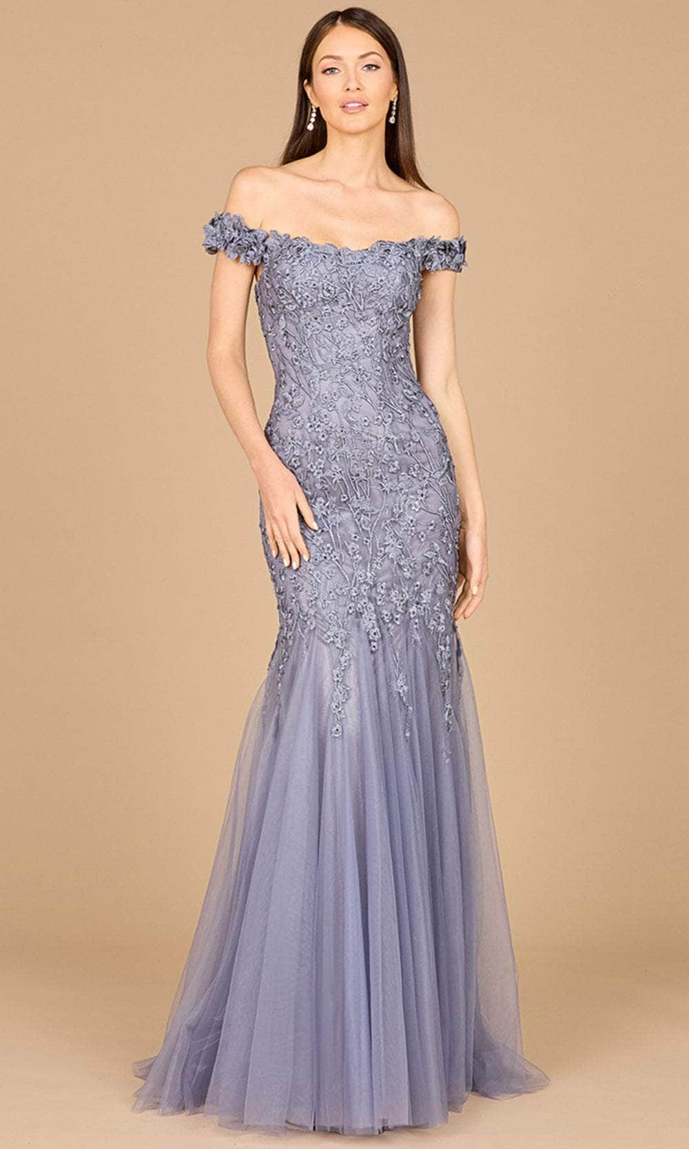 Image of Lara Dresses 29021 - Lace Detailed Mermaid Evening Gown