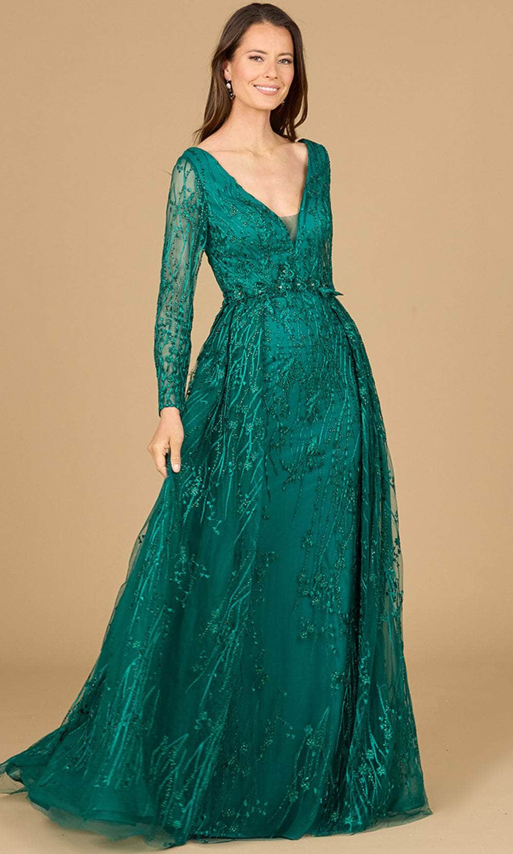 Image of Lara Dresses 29139 - Long Sleeve Lace Evening Gown