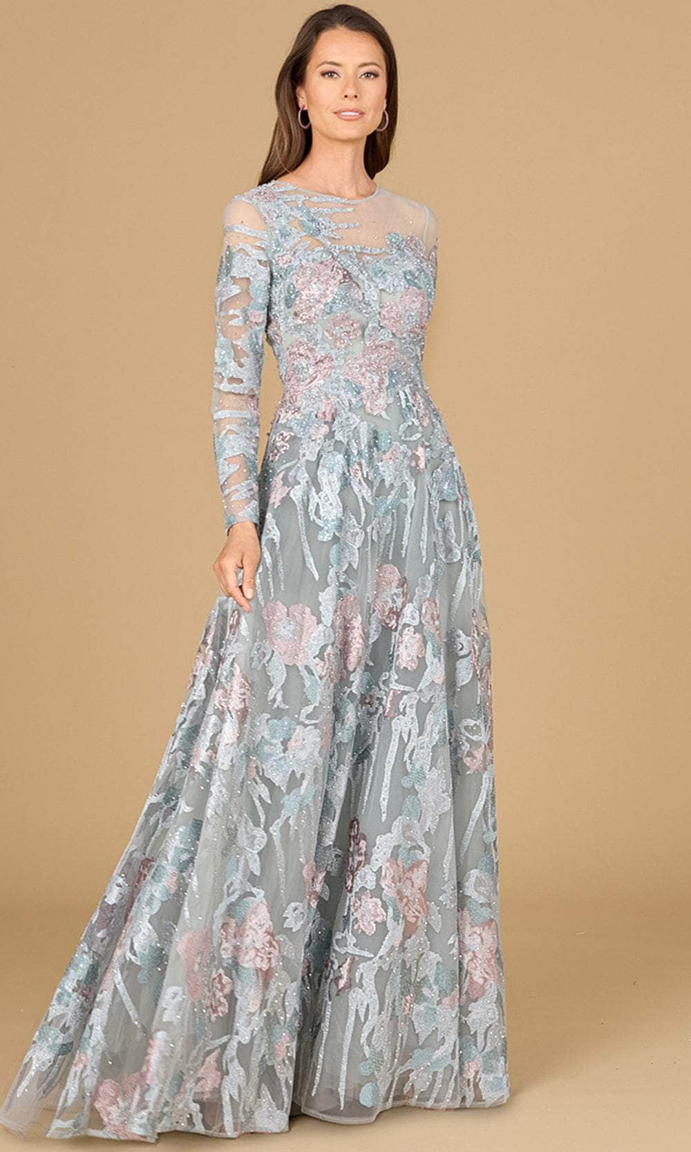 Image of Lara Dresses 29145 - Illusion Jewel A-Line Evening Gown