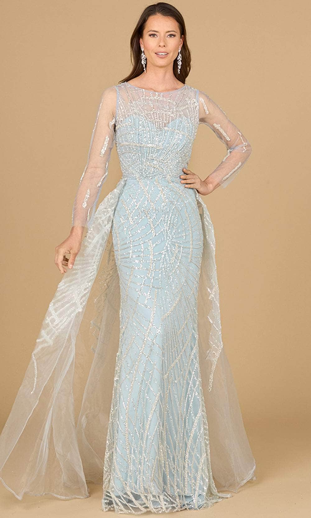 Image of Lara Dresses 29146 - Jewel Geometric Beaded Evening Gown