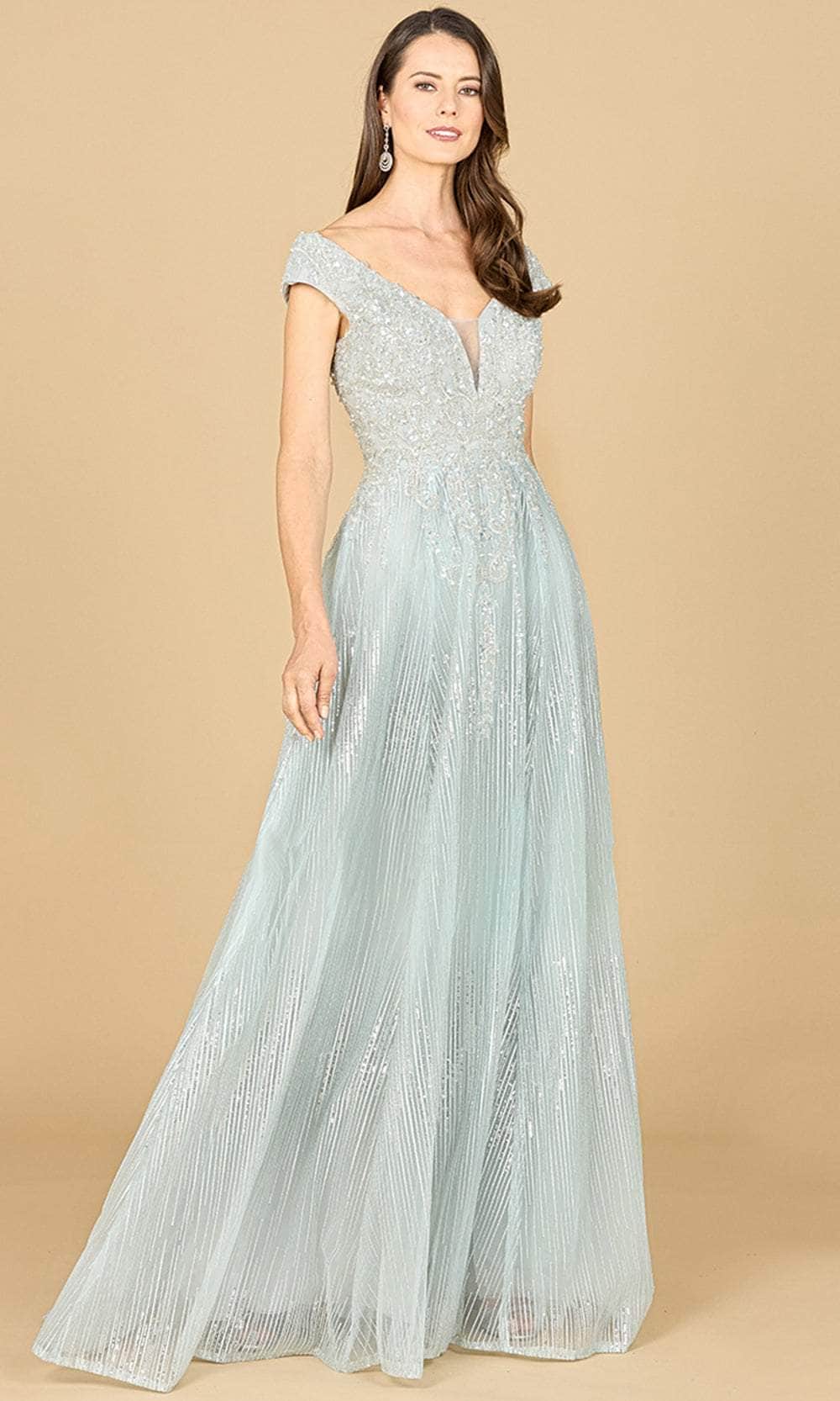 Image of Lara Dresses 29160 - Lace Cap Sleeve Gown