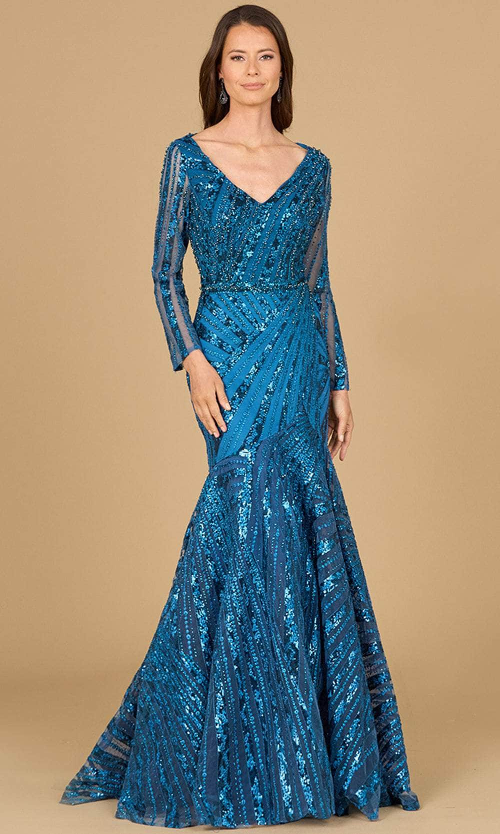 Image of Lara Dresses 29188 - Long Sleeve Embellished Evening Gown