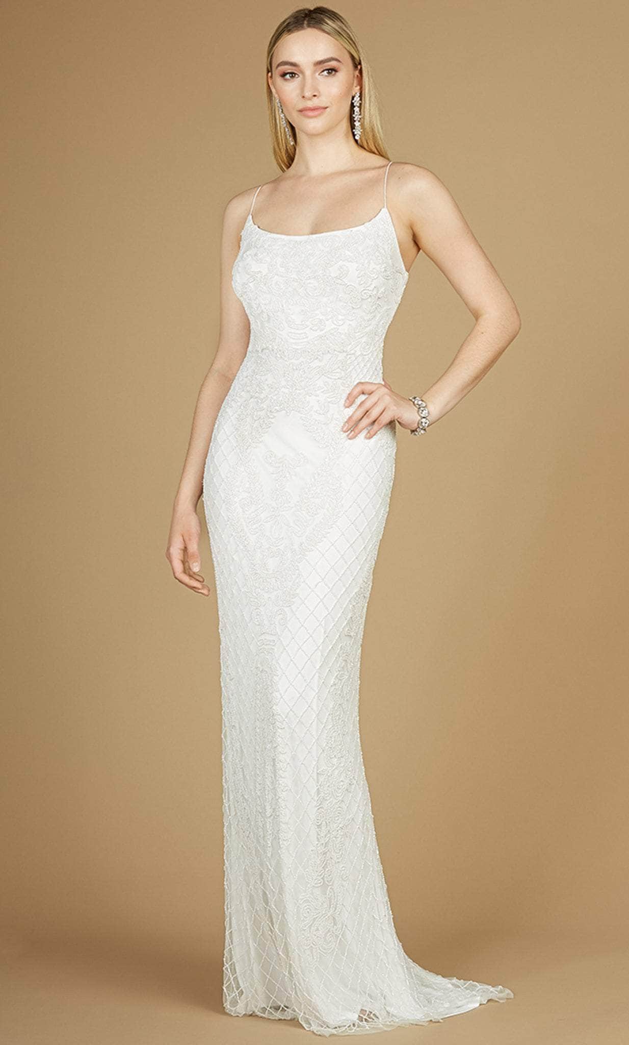 Image of Lara Dresses 51113 - Lace Embroidered Scoop Bridal Gown