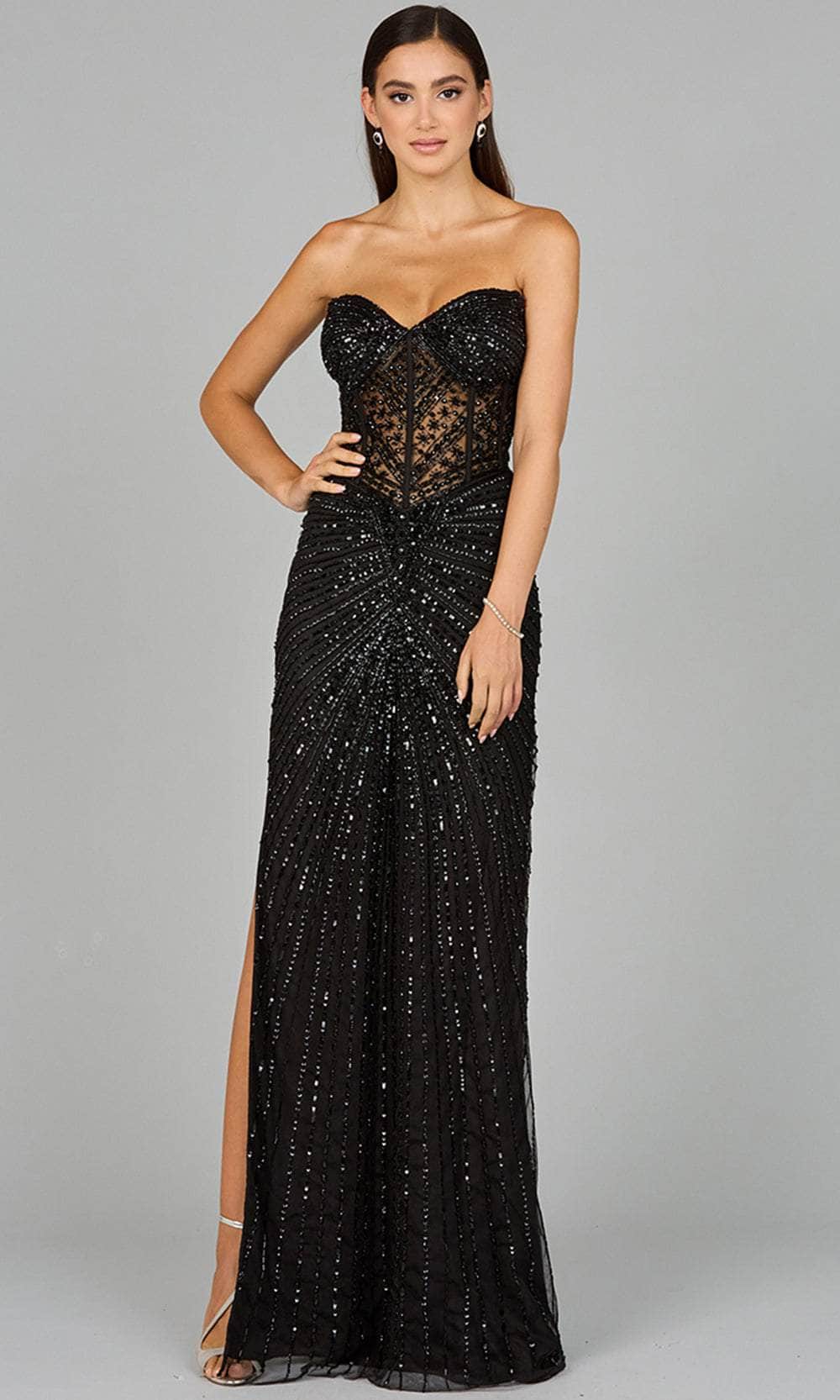 Image of Lara Dresses 9953 - Strapless Beaded Prom Gown