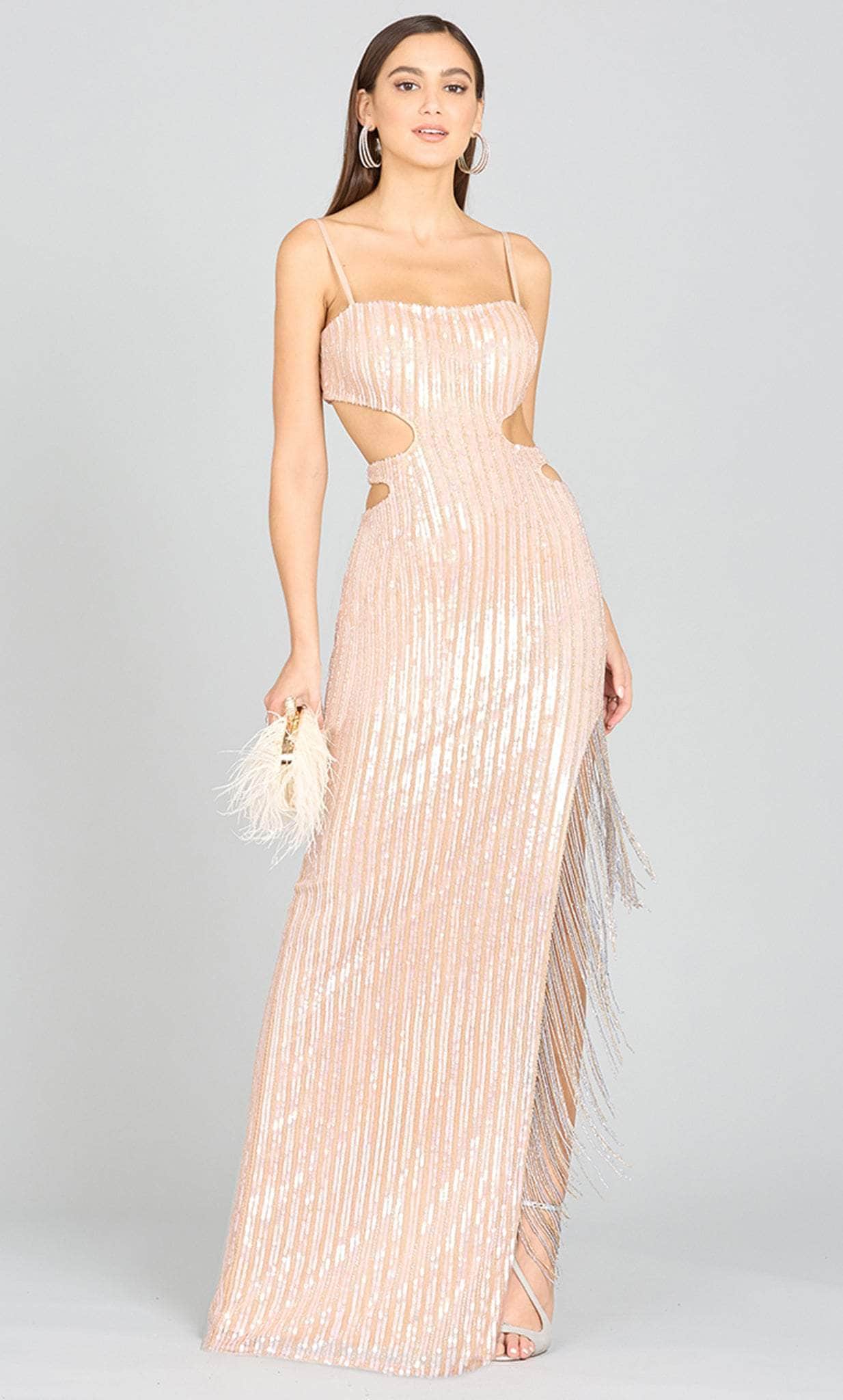 Image of Lara Dresses 9975 - Spaghetti Strap Sequin Prom Dress