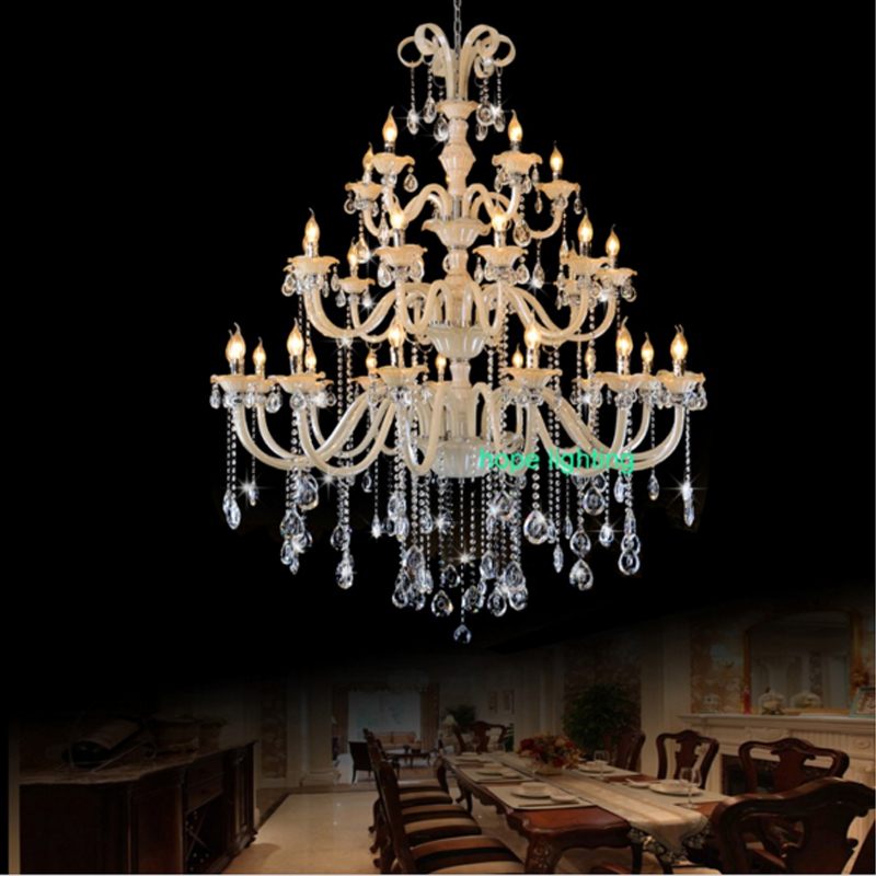 Image of Large Antique Chandelier Contemporary Hotel vila lobby European Style luxury crystal chandeliers candle chandelier light