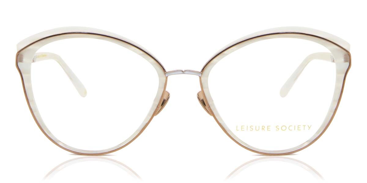 Image of Leisure Society Lovelace Glacier/18K Rose Dourados Óculos de Grau Brancos Masculino PRT