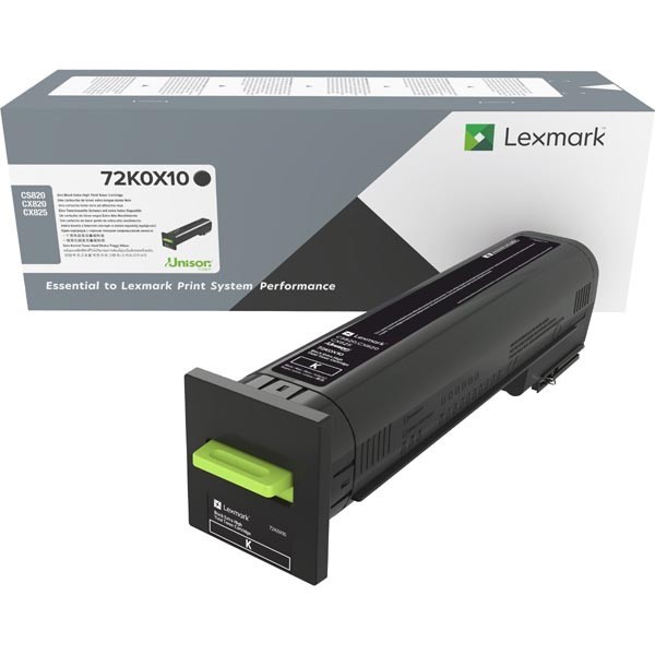 Image of Lexmark 72K0X10 čierny (black) originálny toner SK ID 16214