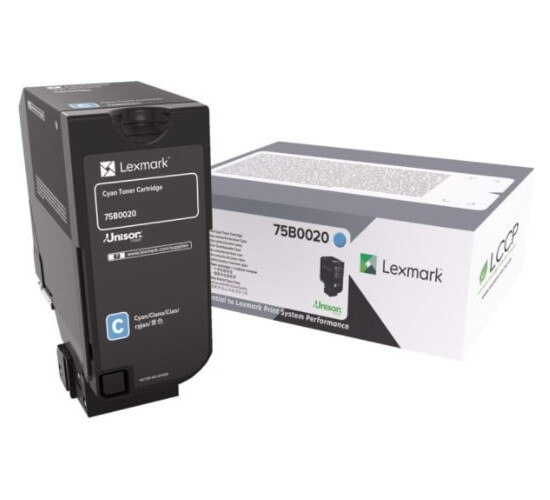 Image of Lexmark 75B0020 cyan 10000 str high capacity originálny toner SK ID 62965