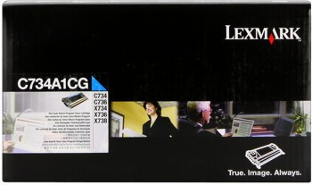 Image of Lexmark C734A1CG azúrový (cyan) originálny toner SK ID 3018