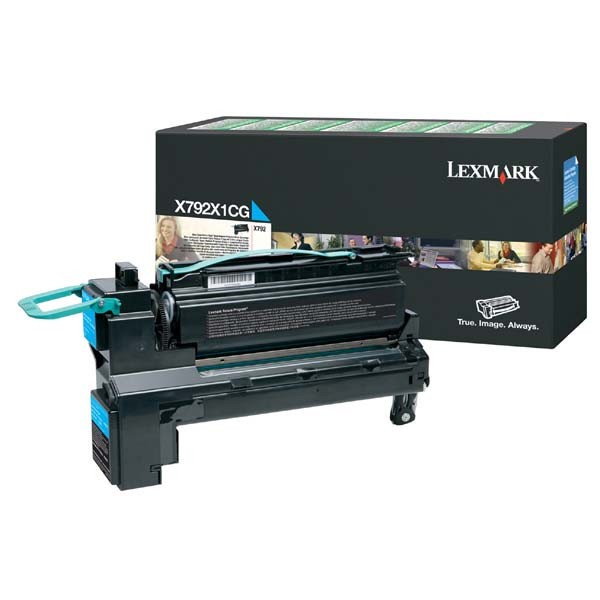 Image of Lexmark X792X1CG azuriu (cyan) toner original RO ID 15553