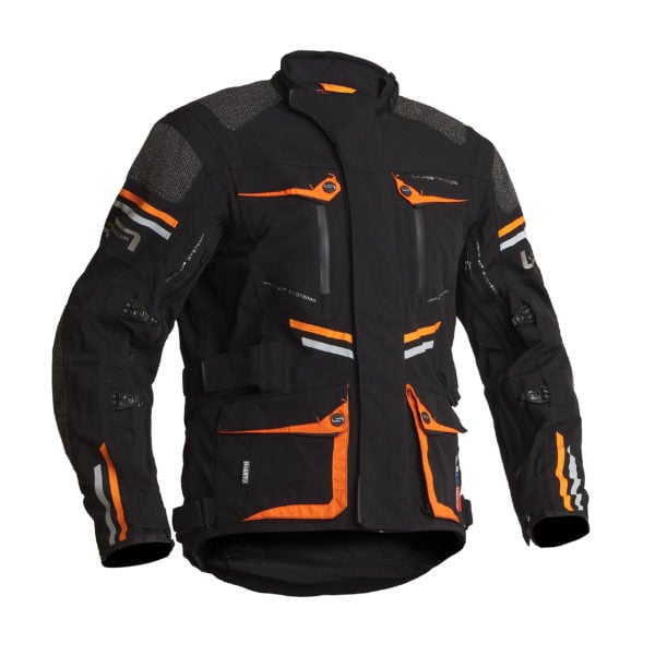 Image of Lindstrands Sunne Textile Jacket Black Orange Size 48 ID 6438235187526