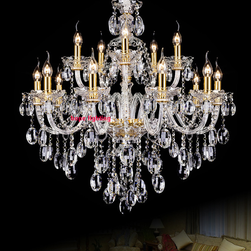 Image of Living Room Dining Tradition Crystal Chandelier Light Interior LED Luminaria Clothing Store Bedroom Lustre Deluxe Candle Lighting Hanging Pe
