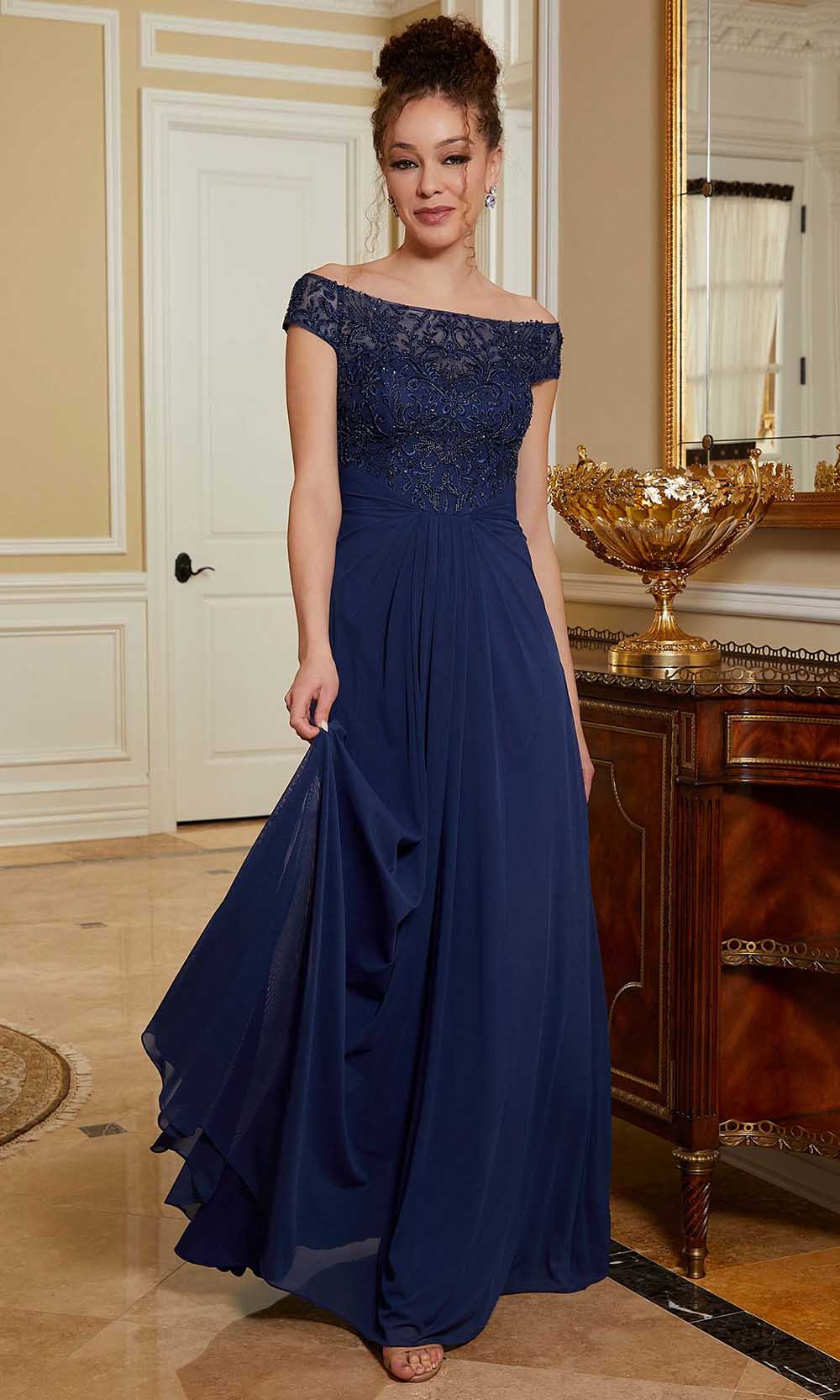 Image of MGNY By Mori Lee 72823 - Embroidered Bodice Evening Gown