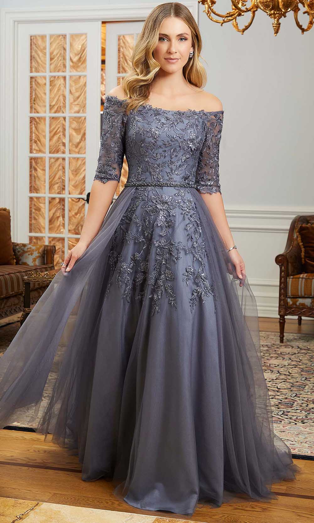 Image of MGNY By Mori Lee 72834 - Sequin Embroidered Evening Gown