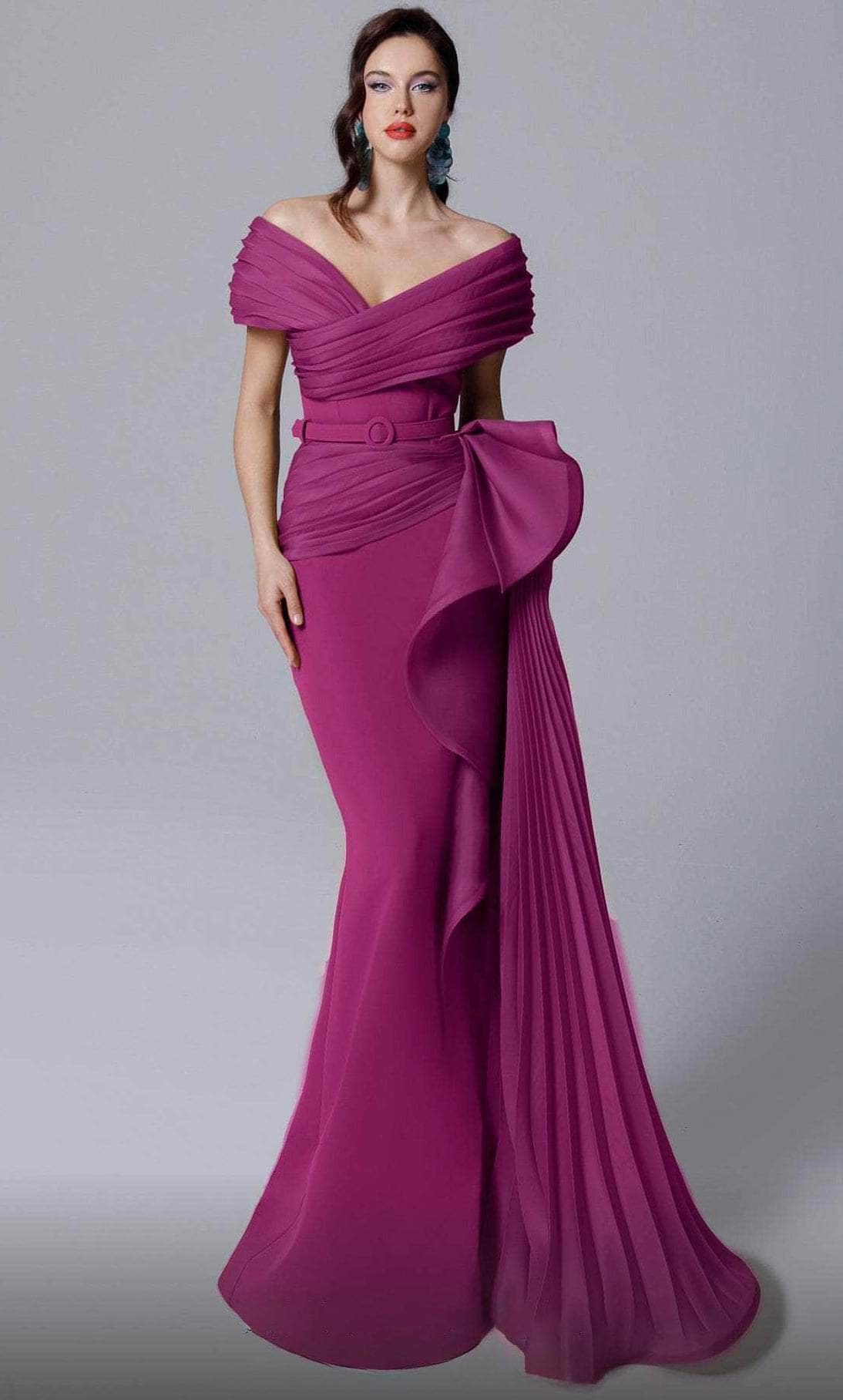 Image of MNM Couture 2692 - Off Shoulder Mermaid Evening Gown