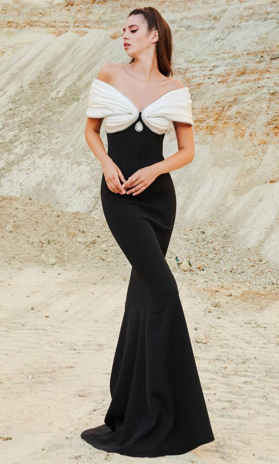 Image of MNM Couture 2781 - Trumpet Off Shoulder Gown