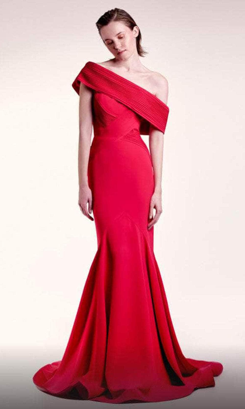 Image of MNM Couture G1430 - Asymmetric Mermaid Evening Dress