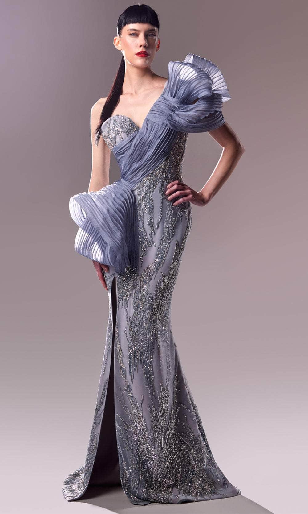 Image of MNM Couture G1634 - Bow Accent Beaded Lace Gown