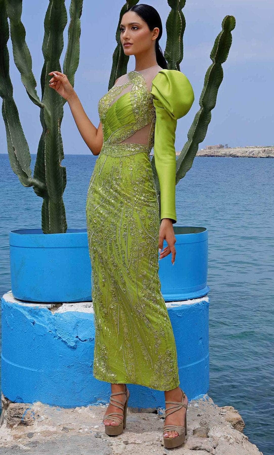 Image of MNM Couture K3998 - Ankle-Length Prom Gown