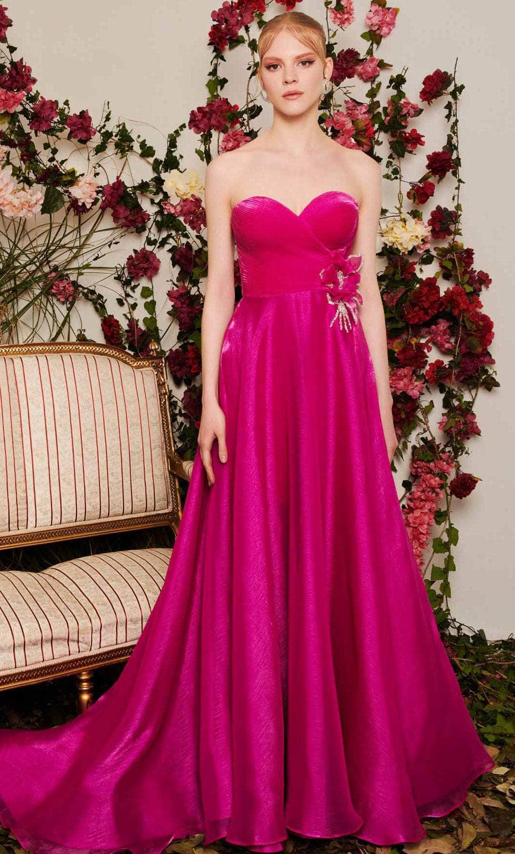Image of MNM Couture N0481 - Ruched Strapless Evening Gown
