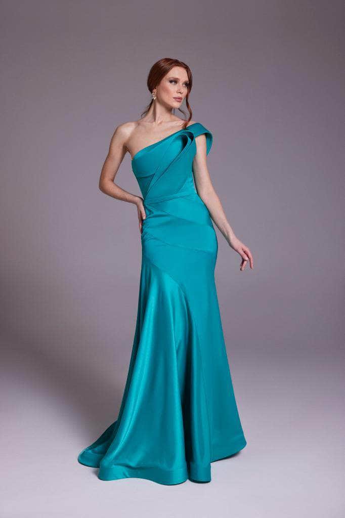Image of MNM Couture N0543 - One-Shoulder Satin Silk Gown