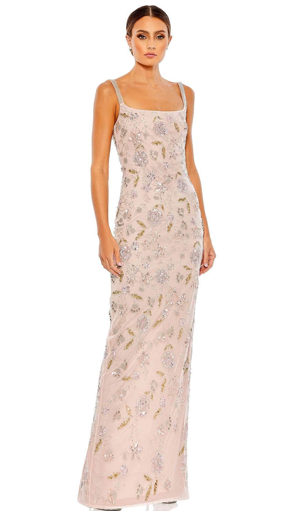 Image of Mac Duggal 10808 - Square Neck Floral Gown