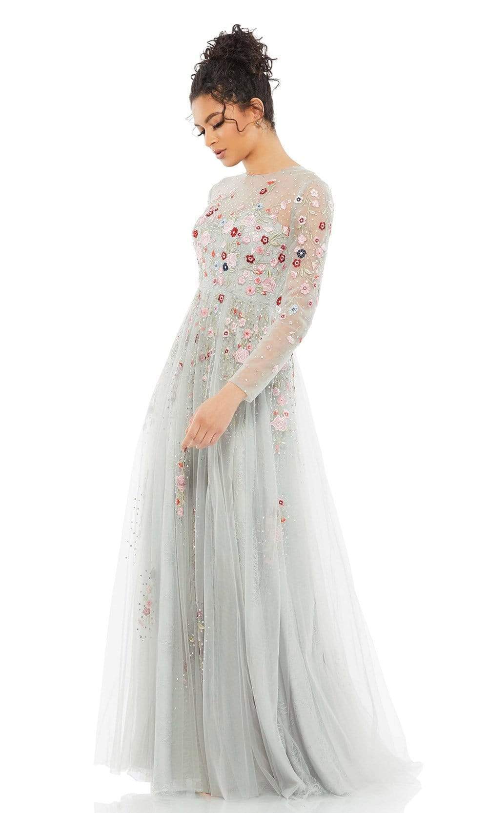 Image of Mac Duggal - 11241 Embroidered Floral Tulle Gown