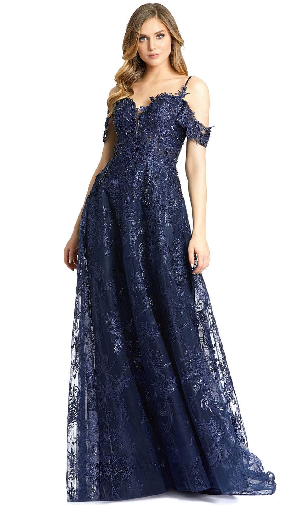 Image of Mac Duggal 20287 - Embellished Cold Shoulder Evening Gown