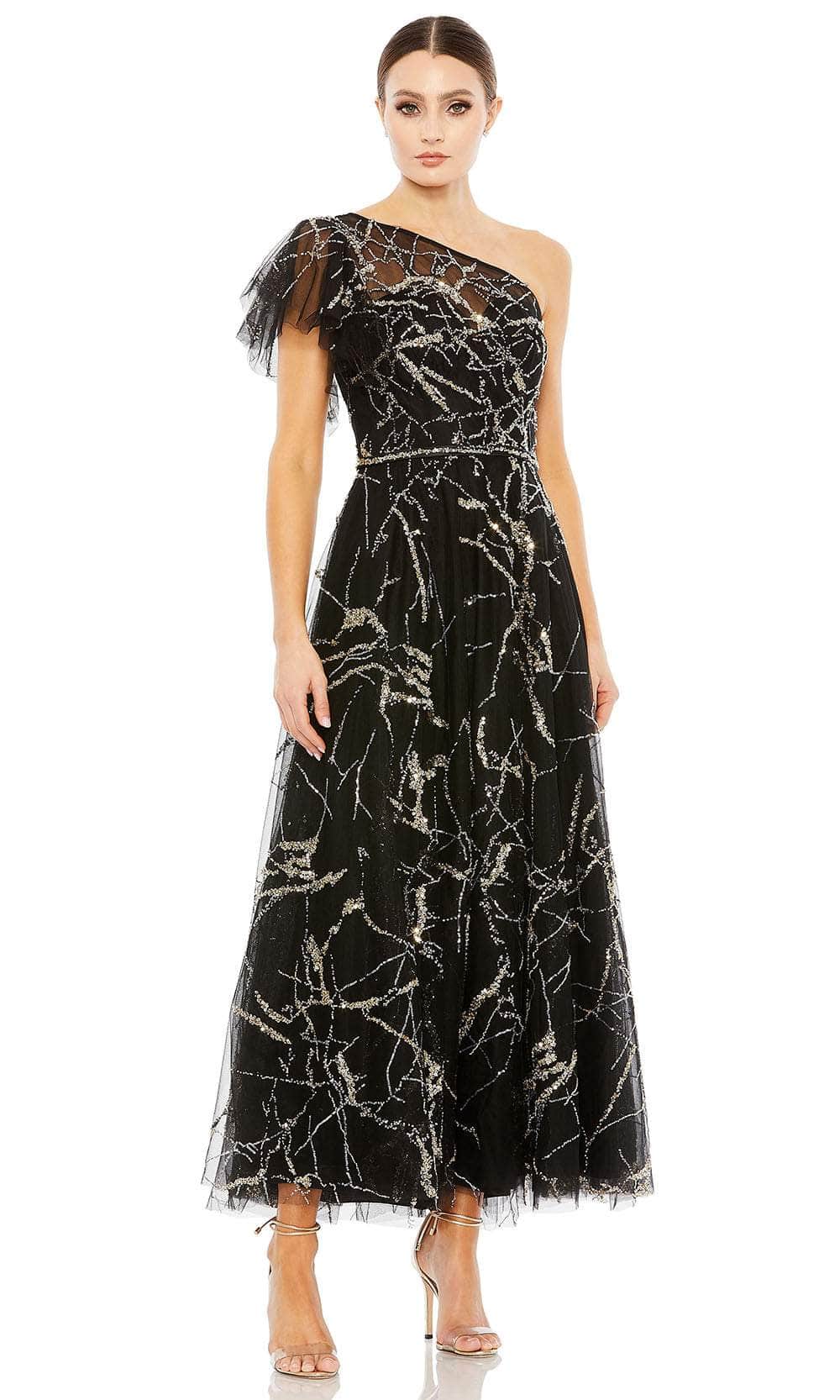 Image of Mac Duggal 20427 - Sequined One Shoulder Evening Dress