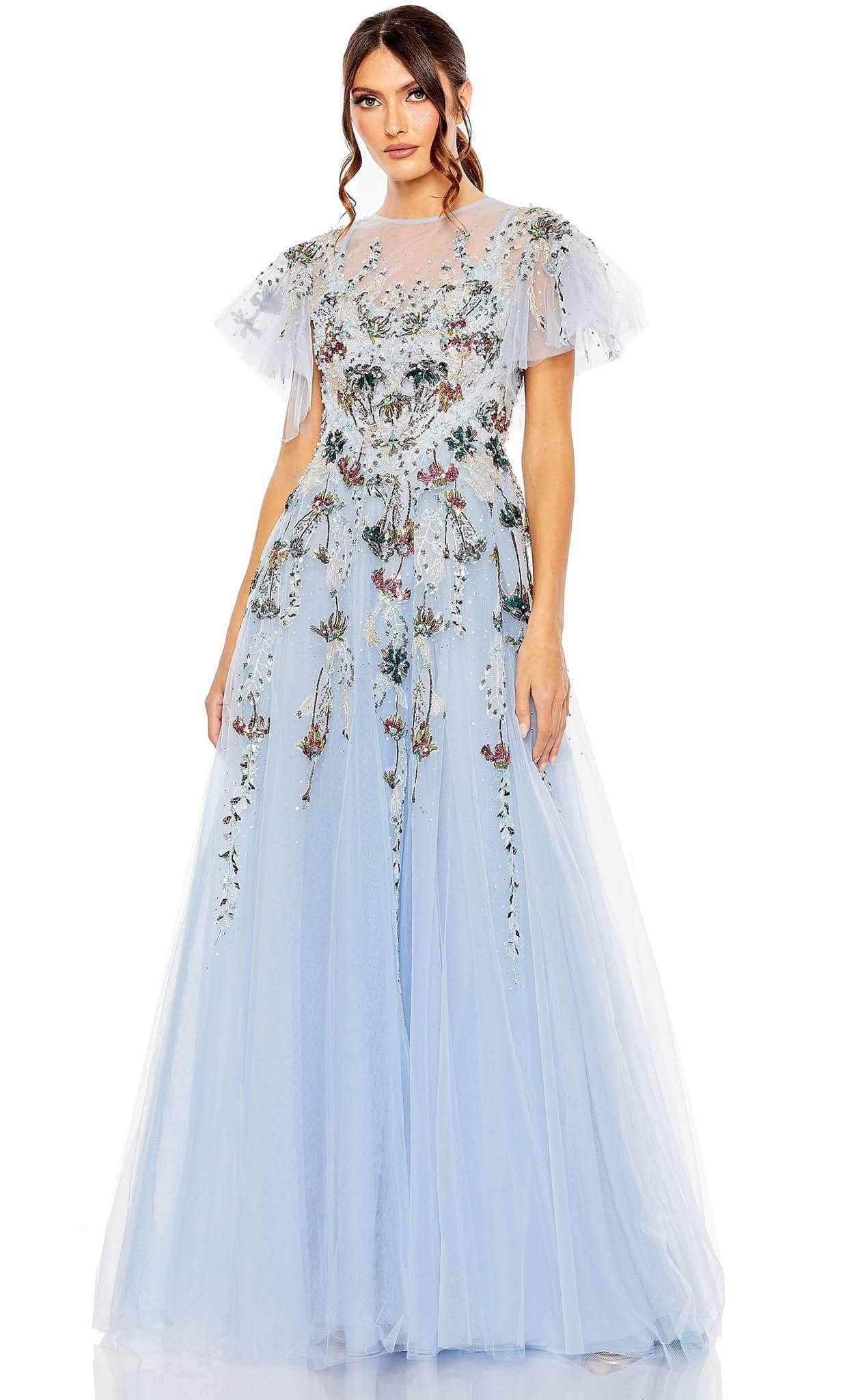 Image of Mac Duggal 20436 - Flutter Sleeved Prom Dress
