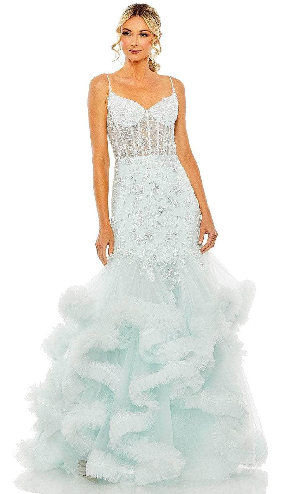 Image of Mac Duggal 20541 - Sleeveless Corset Embellished Ballgown