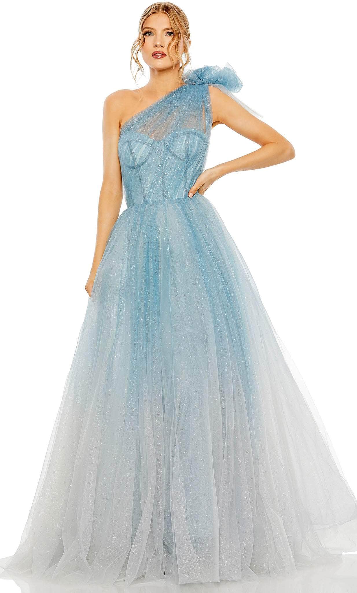 Image of Mac Duggal 20552 - Asymmetrical Tulle Prom Dress