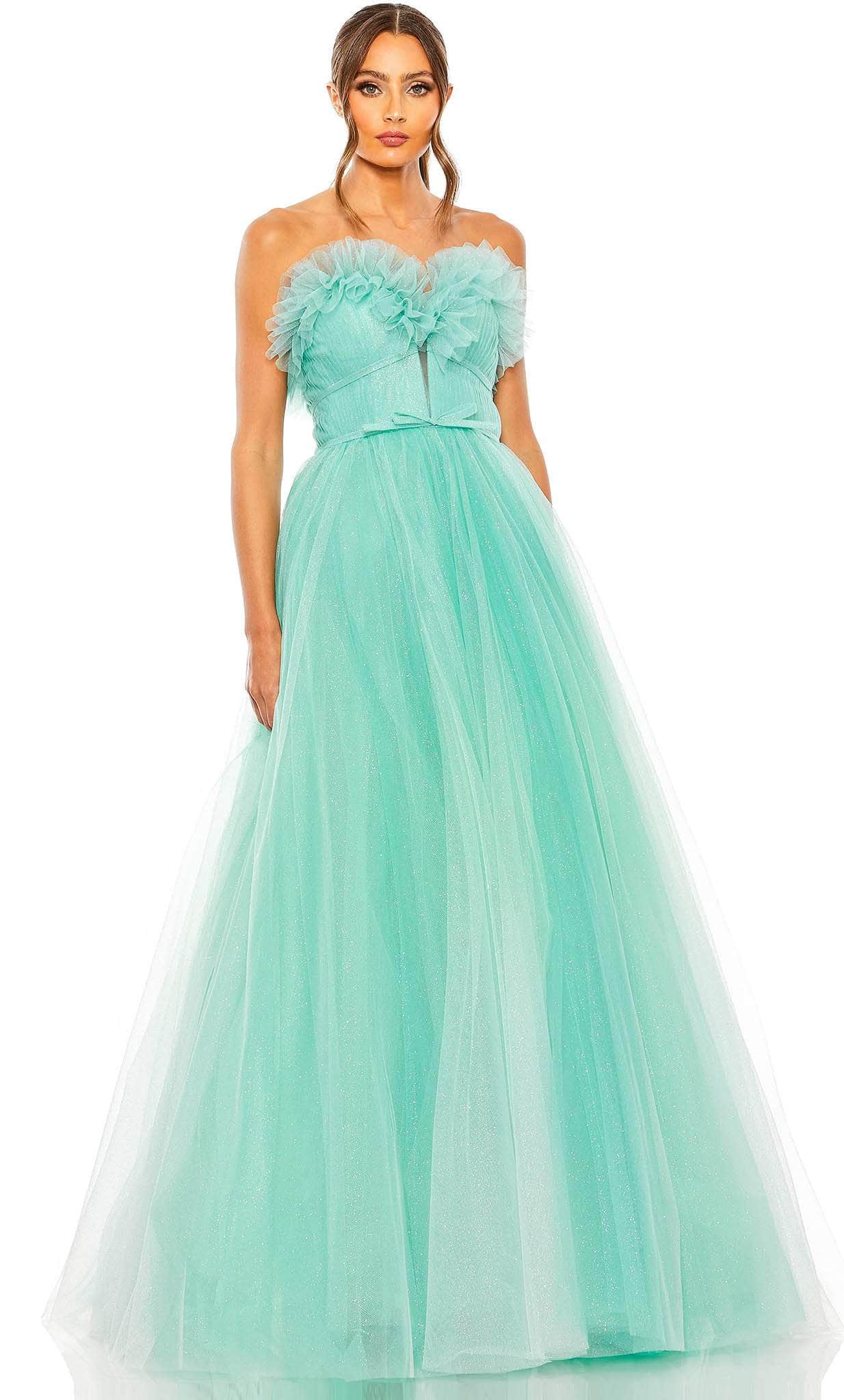 Image of Mac Duggal 20555 - Glitter Tulle Strapless Ballgown