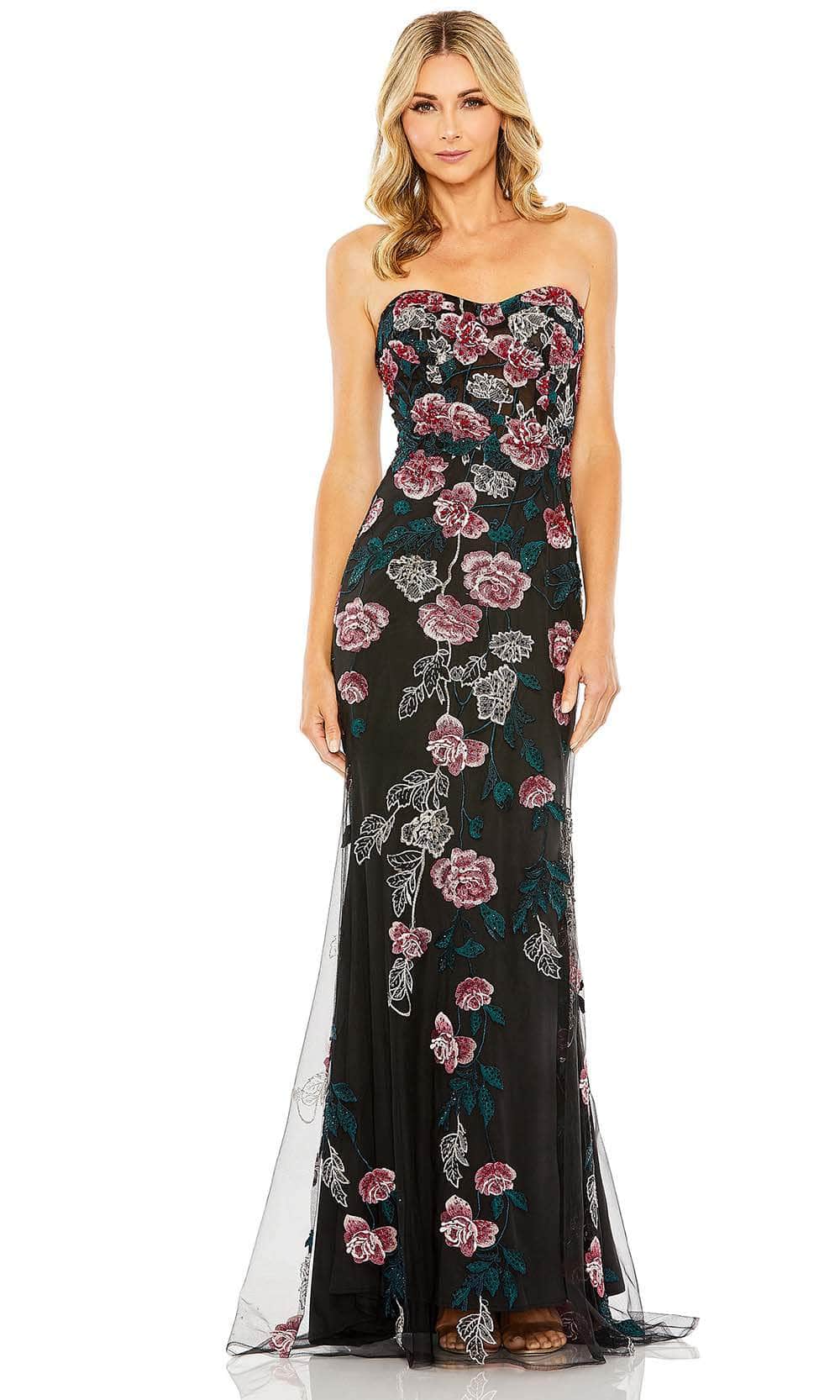 Image of Mac Duggal 20581 - Floral Embroidered Evening Gown