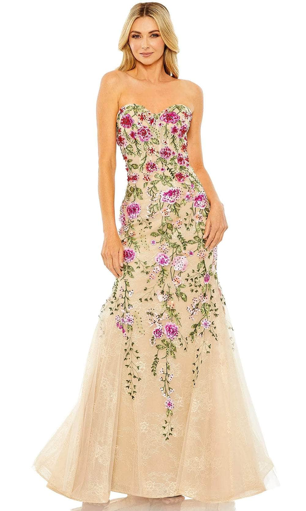 Image of Mac Duggal 20652 - Floral Ornate Bustier Gown