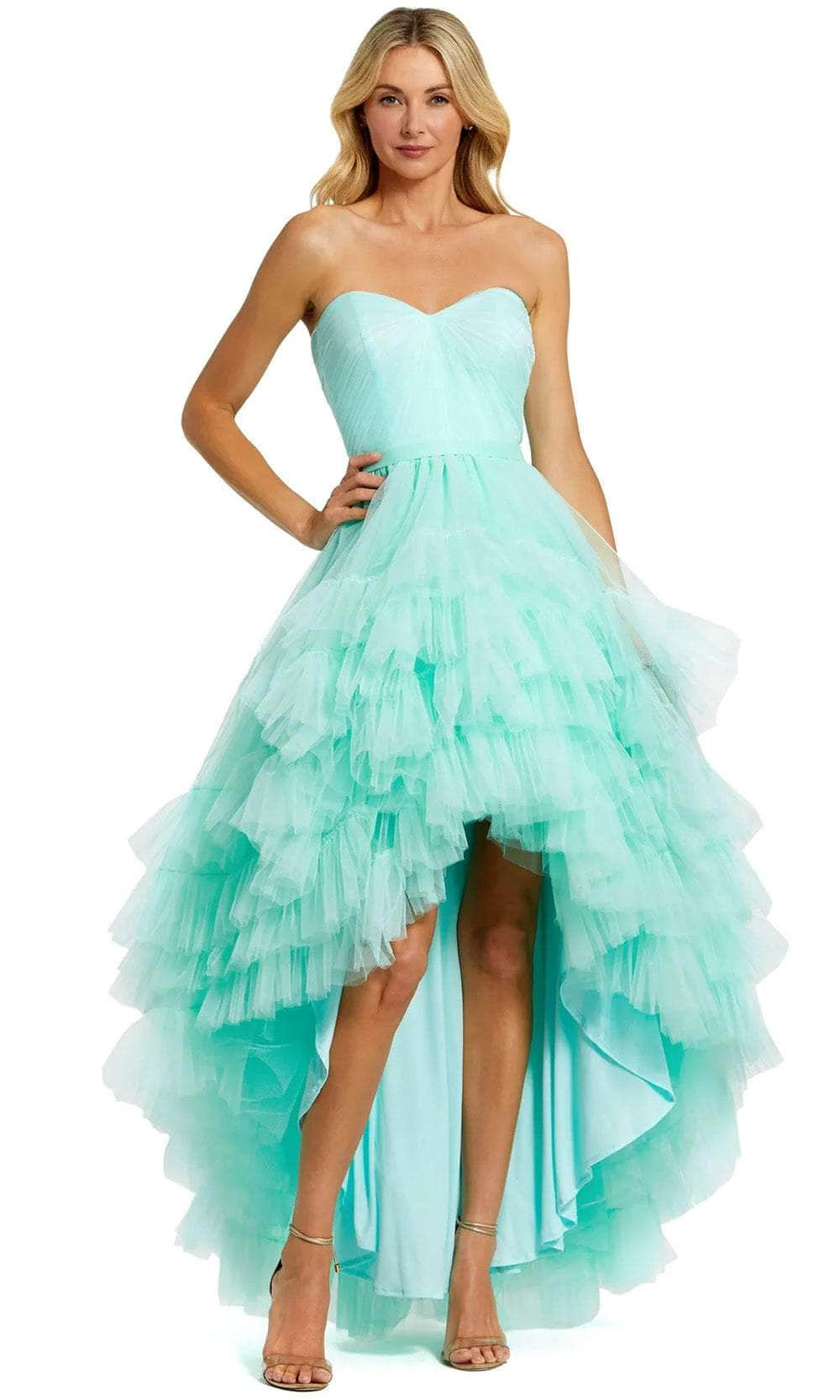 Image of Mac Duggal 20892 - Strapless High Low Evening Dress