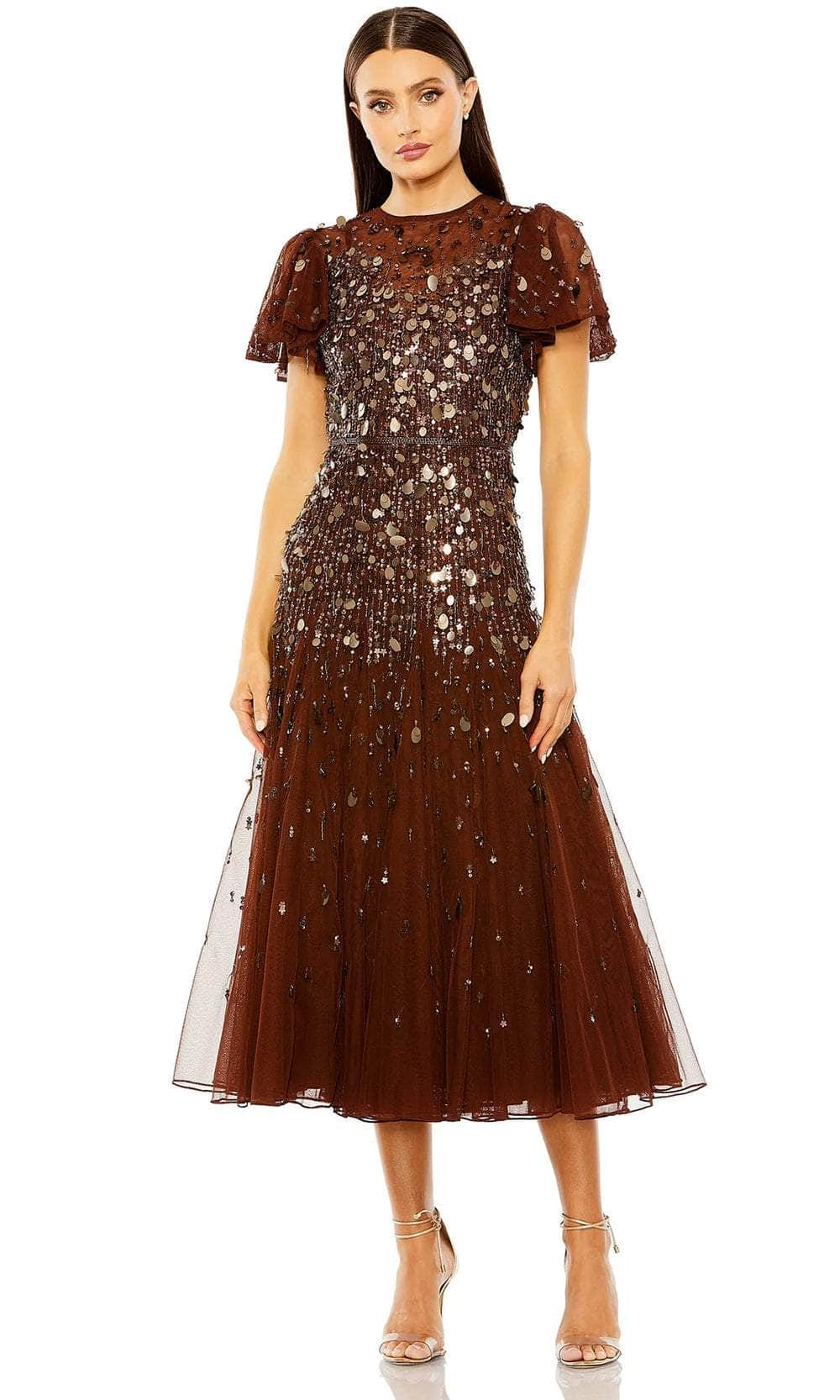 Image of Mac Duggal 24018 - Jewel Neck Sequin Dress